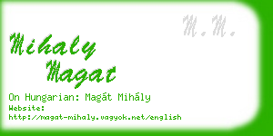mihaly magat business card
